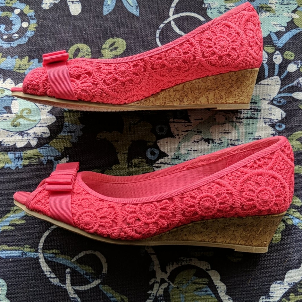 American Eagle Cork Heal Open Toe Shoe